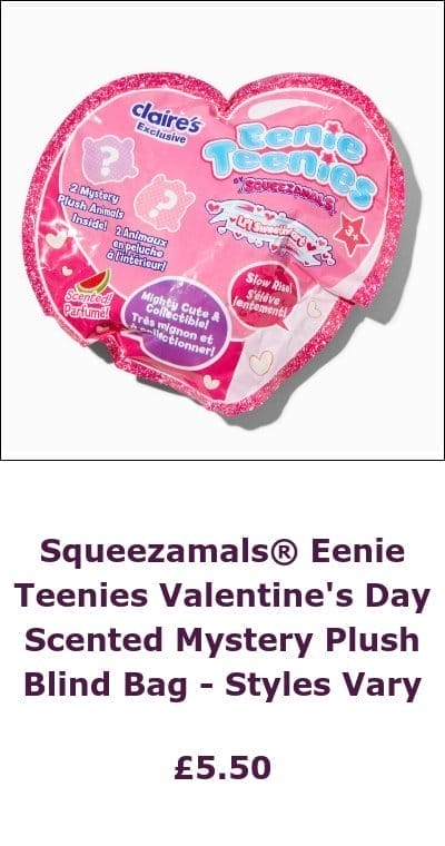 Squeezamals® Eenie Teenies Valentine's Day Scented Mystery Plush Blind Bag