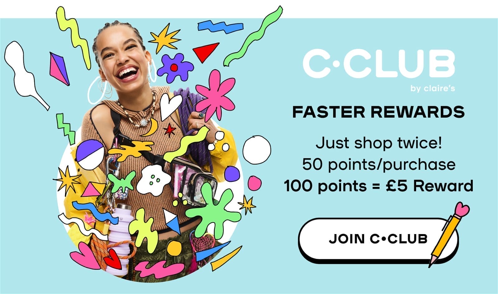 CCLUB Faster Rewards Just shop twice!