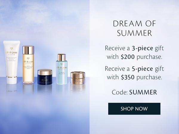 Receive a 3-pc gift with \\$200 & 5-pc gift with \\$300. Code: SUMMER