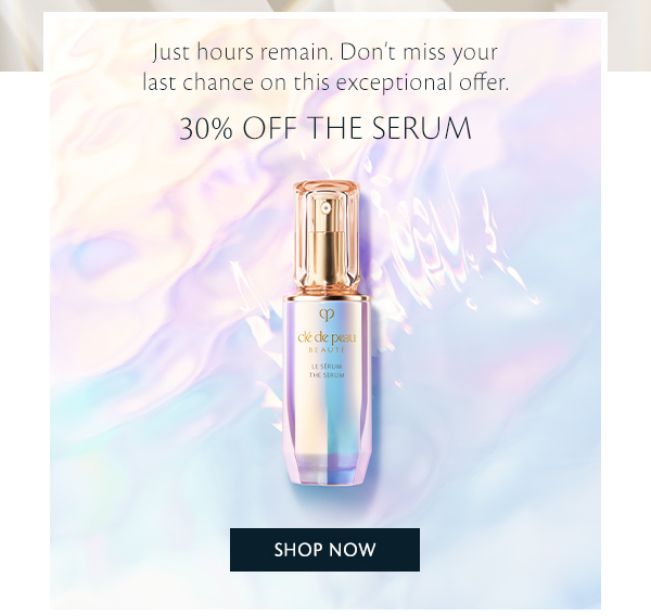 Flash Sale: 30% off The Serum. Shop Now.