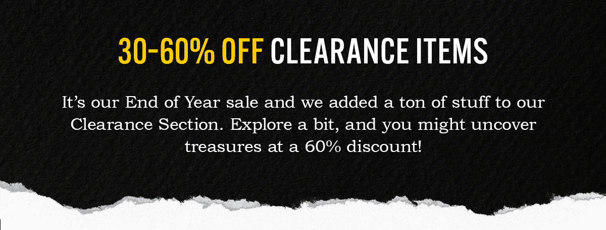 30-60% off Clearance