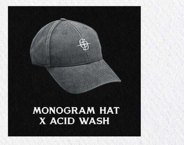 Monogram Hat x Acid Wash