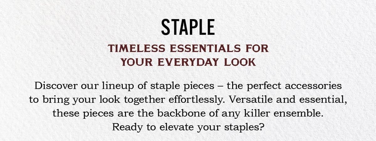 Staple Rings