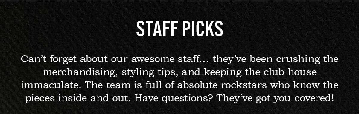 Staff Picks