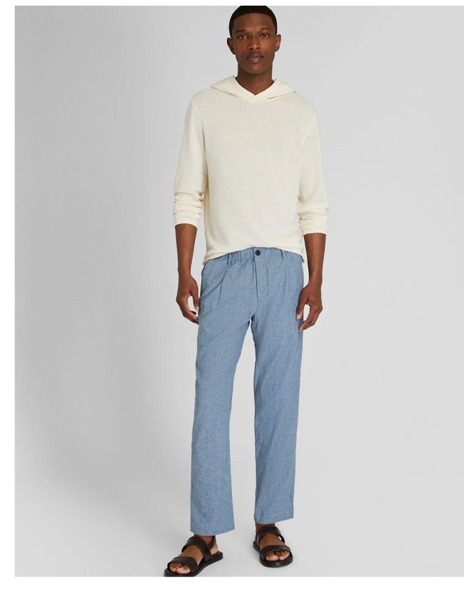 Relaxed Tapered Linen-Blend Pant