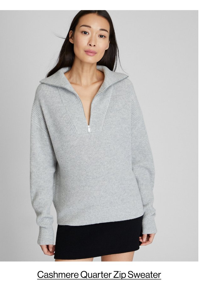 Cashmere Quarter Zip Sweater