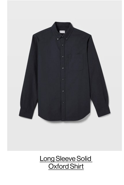 Long Sleeve Solid Oxford Shirt