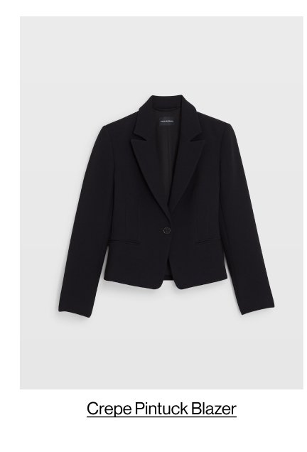 Crepe Pintuck Blazer