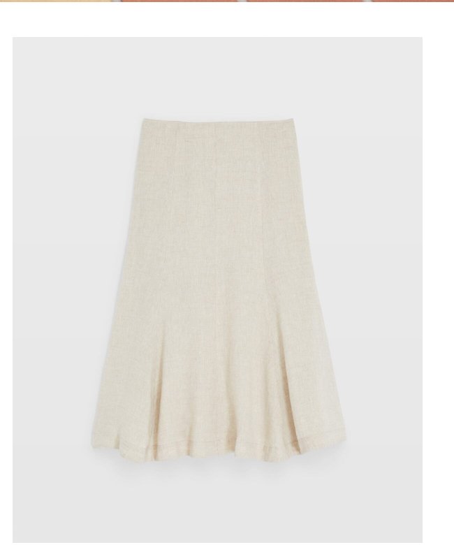 Fluted Linen Skirt