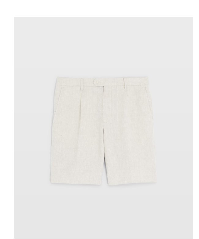 Pleated Linen Short