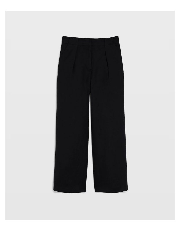 Wide Leg Linen Blend Trouser