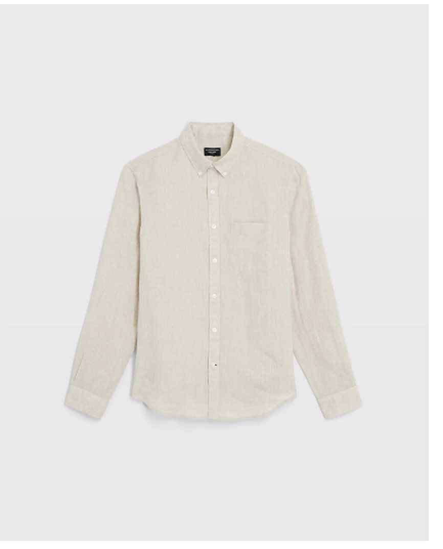 Long Sleeve Solid Linen Shirt