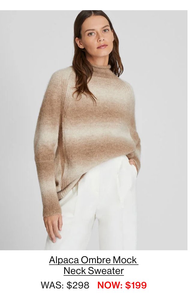 Alpaca Ombré Mock Neck Sweater