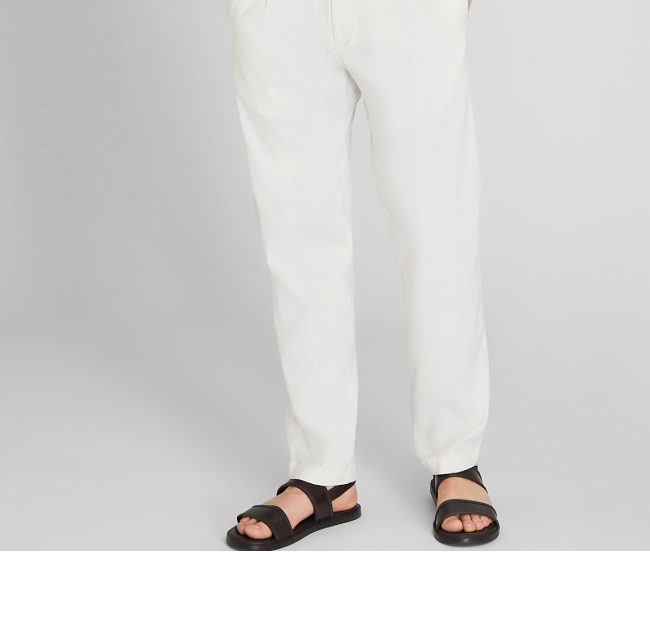 Relaxed Tapered Linen-Blend Pant