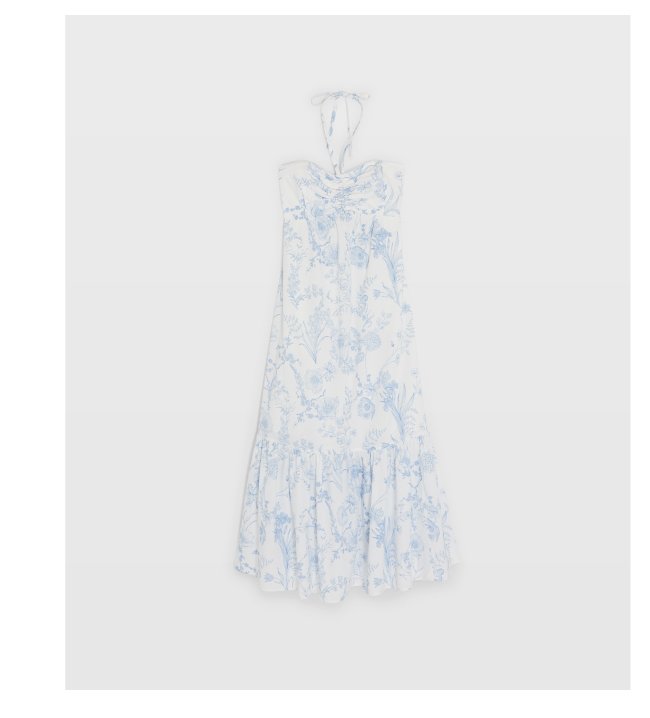 Toile Print Halter Maxi Dress