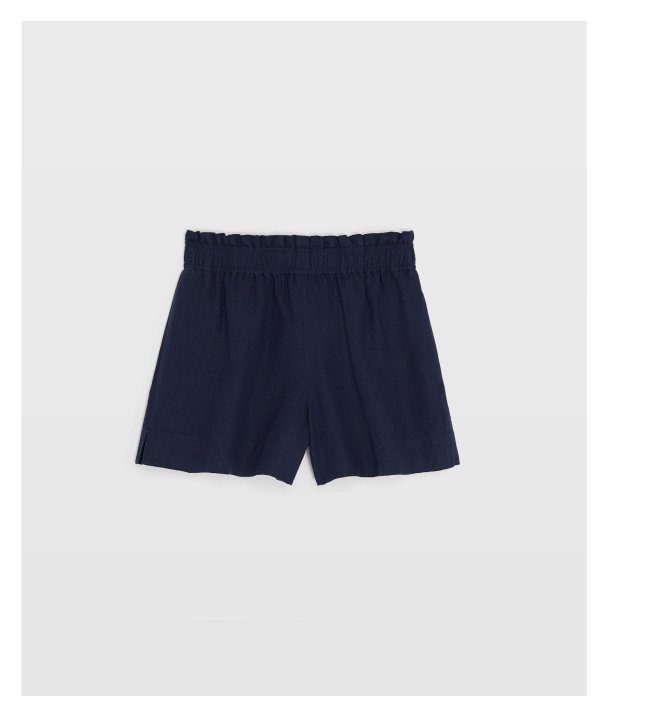 Linen Blend Pull-On Short