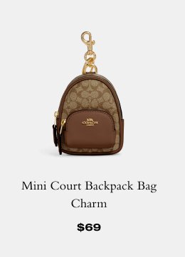 Mini Court Backpack Bag Charm \\$69