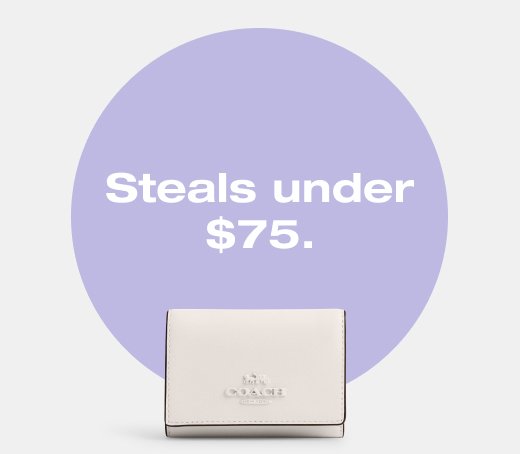 Steals under \\$75.