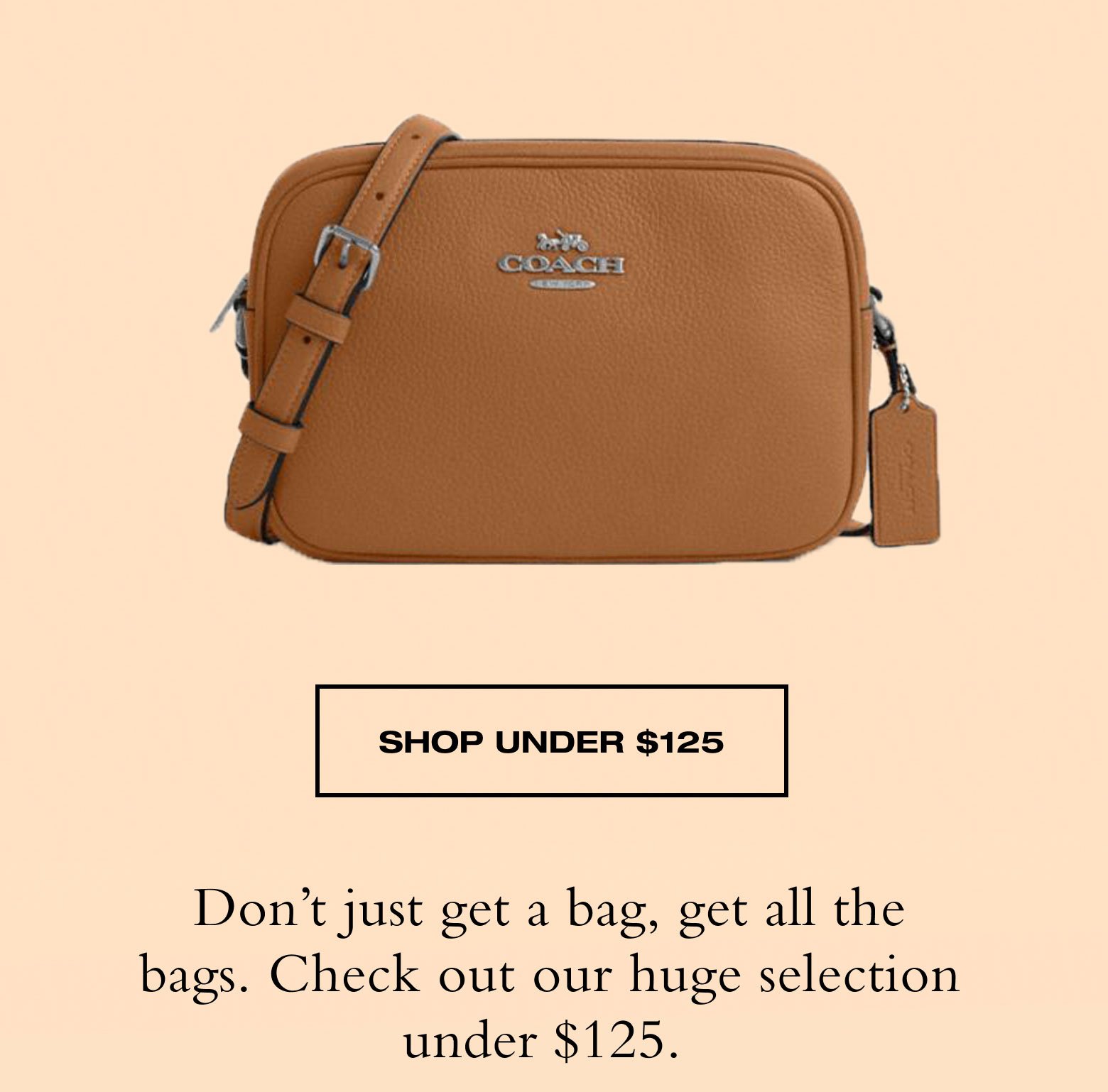 SHOP UNDER \\$125. Don’t just get a bag, get all the bags. Check out our huge selection under \\$125.\xa0