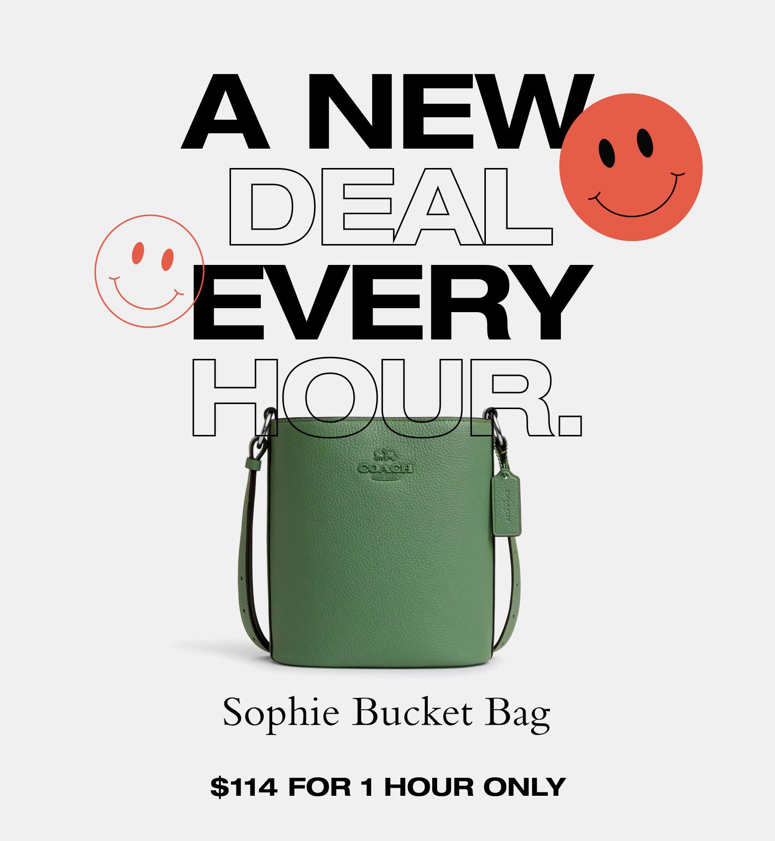 A new Deal Every Hour. Sophie Bucket Bag. \\$114 For 1 Hour Only