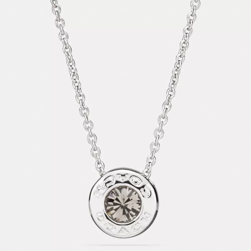 Open Circle Stone Necklace