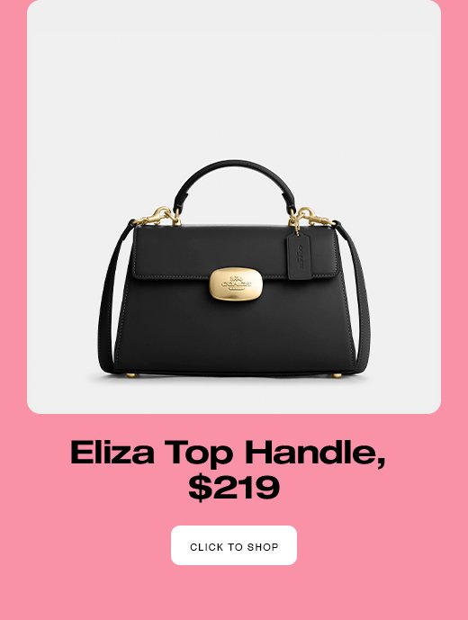 Eliza Top Handle, \\$219. CLICK TO SHOP