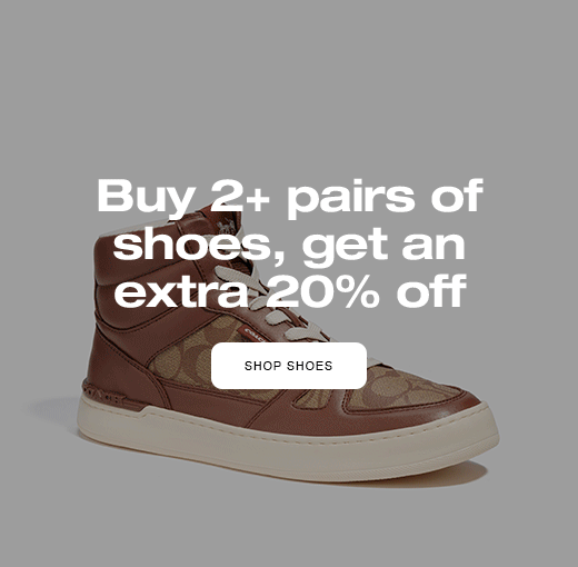 Buy 2+ pairs of shoes, get an extra 20% off. SHOP SHOES