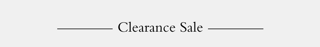 Clearance Sale