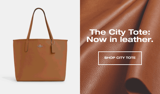 The City Tote: Now in leather. SHOP CITY TOTE