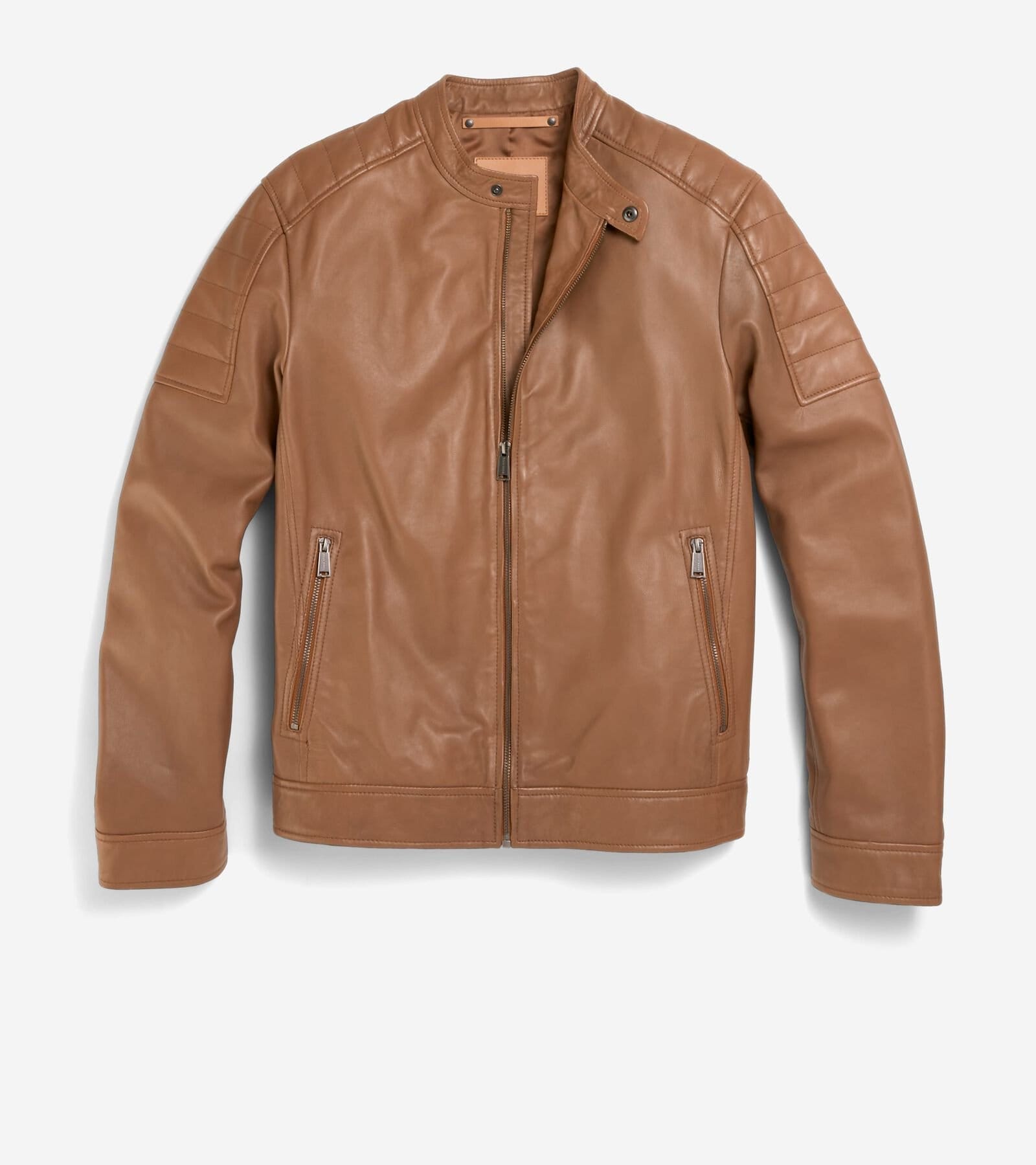 Cole Haan Leather Racer Jacket