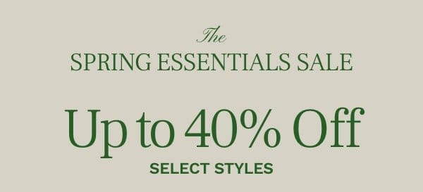 THE SPRING ESSENTIALS SALE