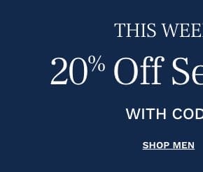 20% Off Select Styles | Shop Men