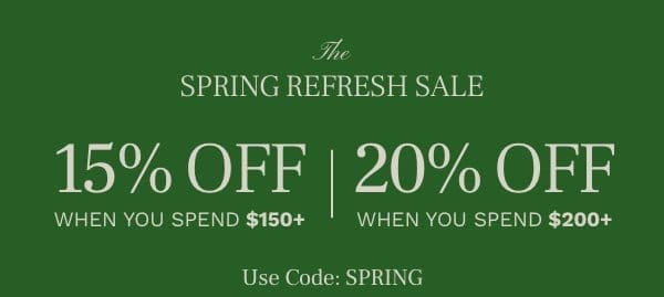 The Spring Refresh Sale