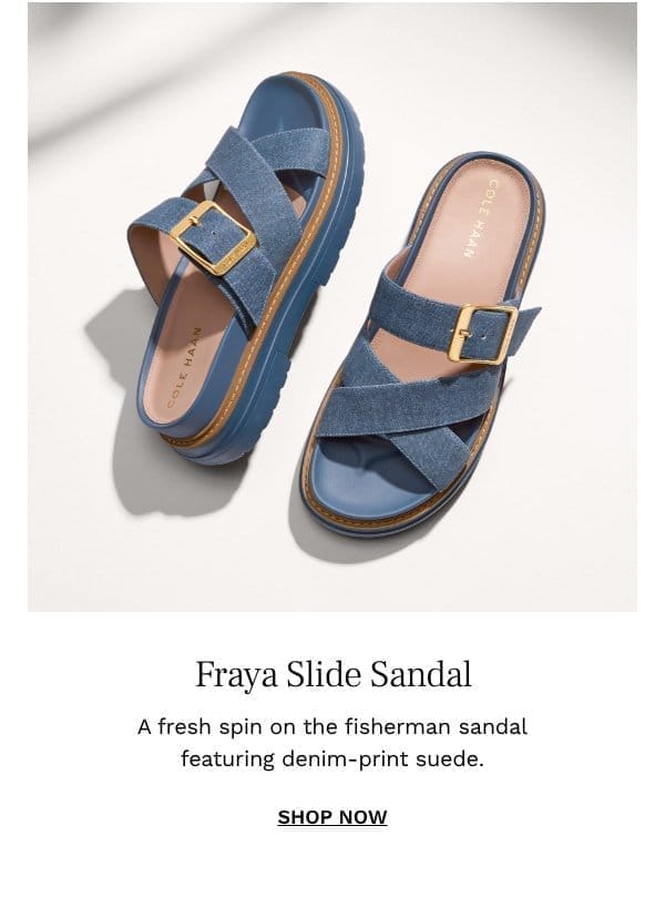 Women's Fraya Slide Sandals in Denim