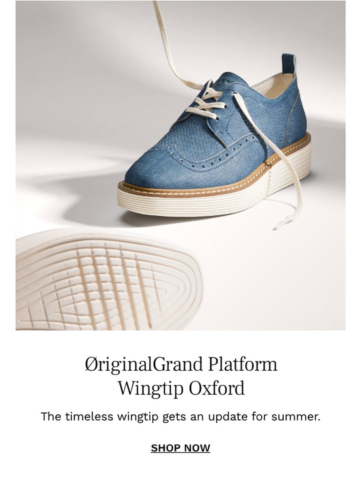 Women's ØriginalGrand Platform Wingtip Oxfords in Denim