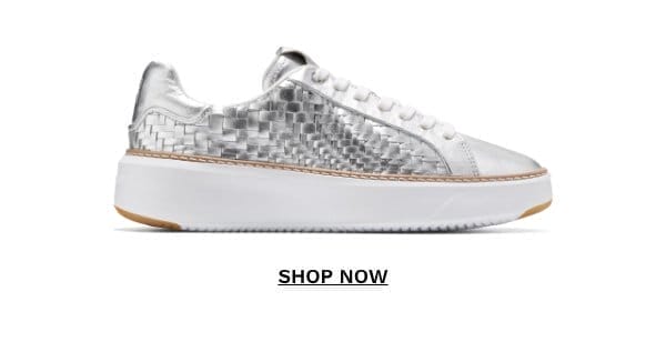 GrandPrø Topspin Sneaker in Silver Genevieve Weave | Shop Now