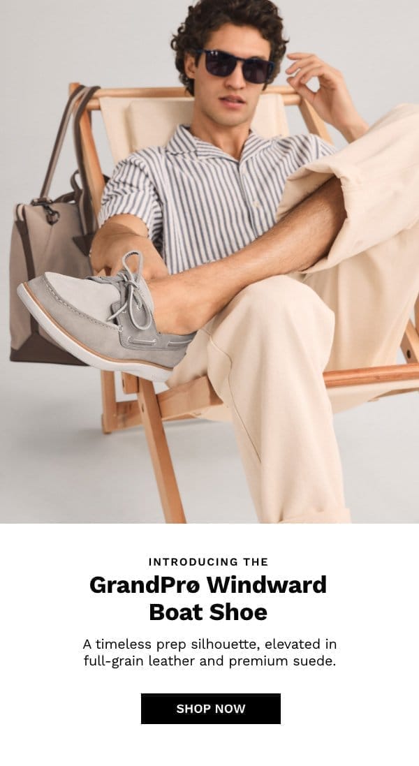 Introducing the Men's GrandPrø Windward Boat Shoe