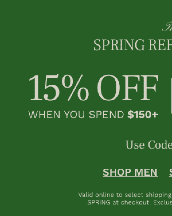 The Spring Refresh Sale | Shop Men