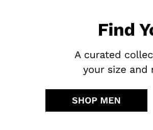 Find Your Fit | SHOP MEN