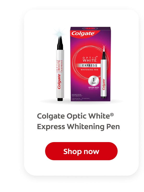 Colgate Optic White® Express Whitening Pen click here to shop now