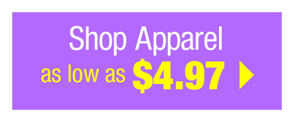 Shop Apparel as low as \\$4.97