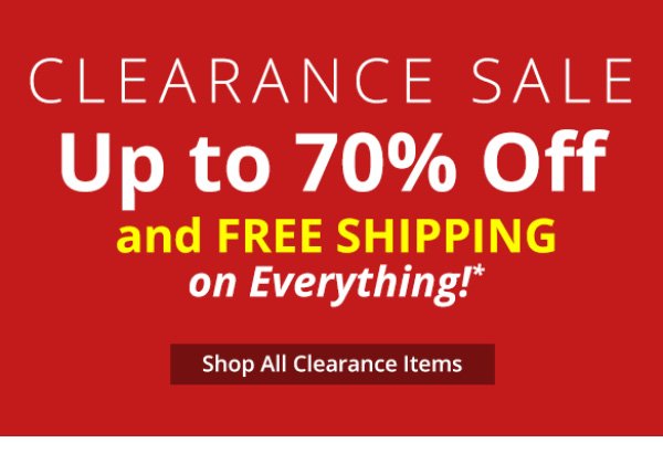 Up To 70% Off + Free Shipping On EVERYTHING!