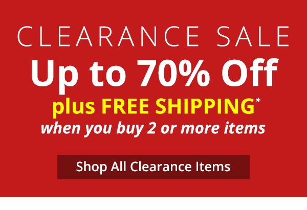 Up To 70% Off + Free Shipping when you buy 2 or more items