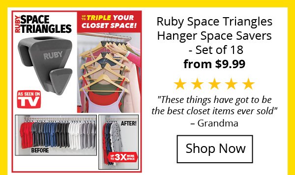 Ruby Space Triangles Hanger Space Savers