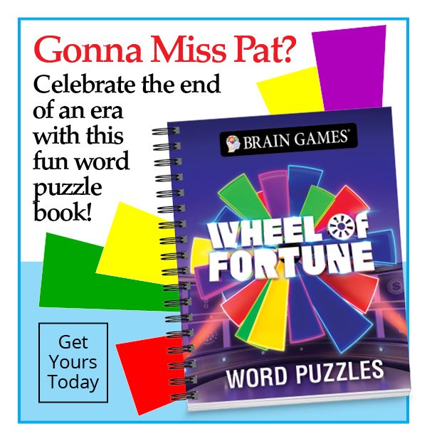 Gonna Miss Pat? Celebrate the end of an era with this fun word puzzle book!