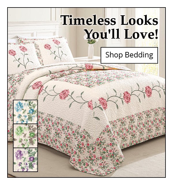 Timeless Looks You'll Love! Shop Bedding