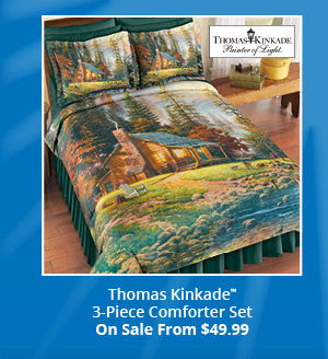 Thomas Kinkade A Peaceful Autumn Retreat 3-Piece Comforter Set