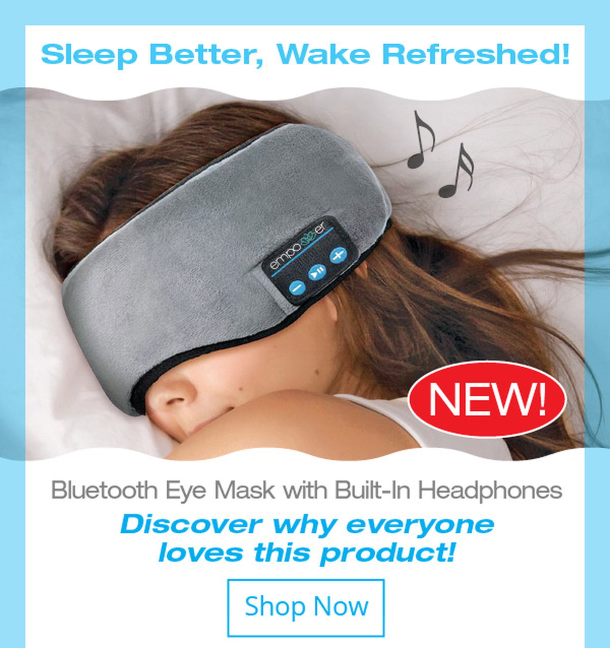 Bluetooth Eye Mask With Built-In Headphones