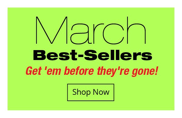 March Best Sellers