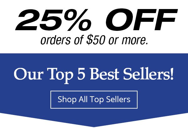 25% Off orders of \\$50+ - Shop Now